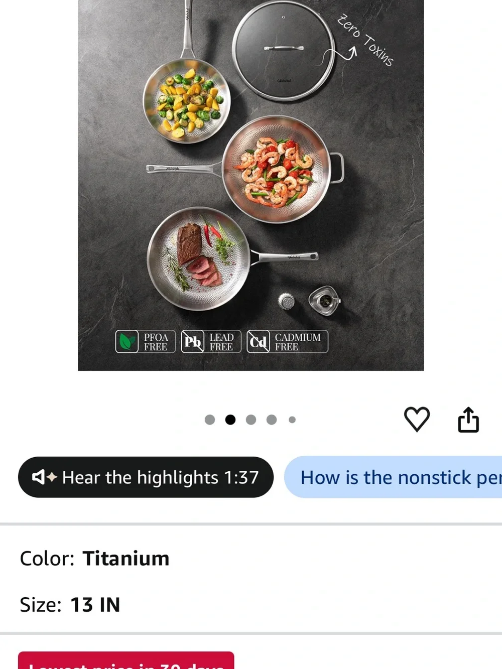 Titanium Pro Wok — Silver Finish